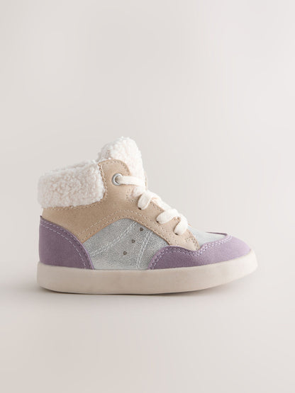 Multi Borg Lined High Top Trainers image 3