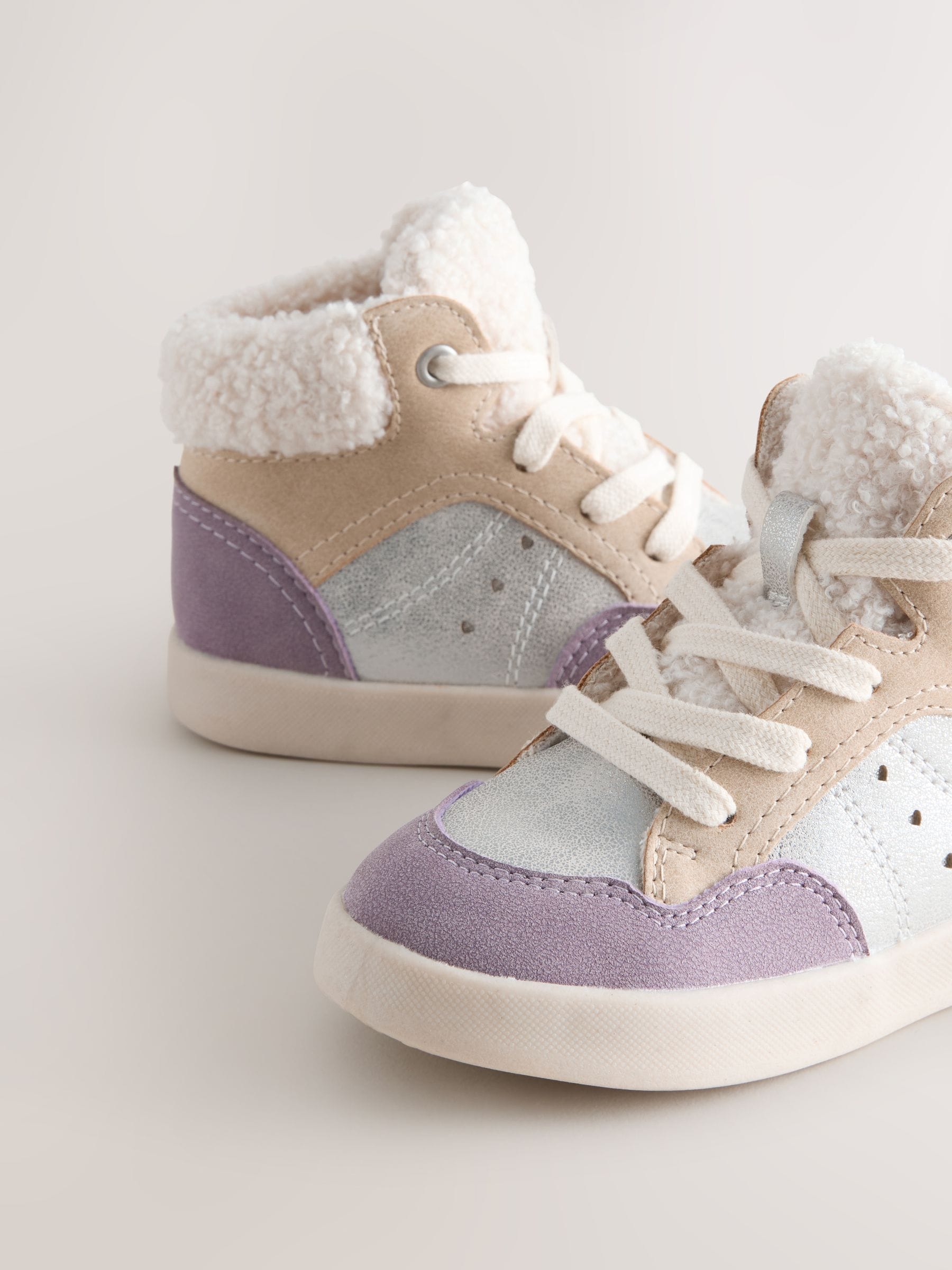 Multi Borg Lined High Top Trainers image 5