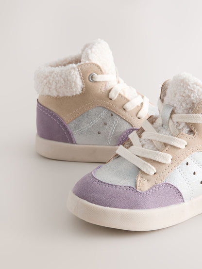 Multi Borg Lined High Top Trainers image 5