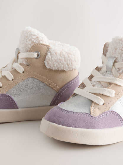 Multi Borg Lined High Top Trainers image 6