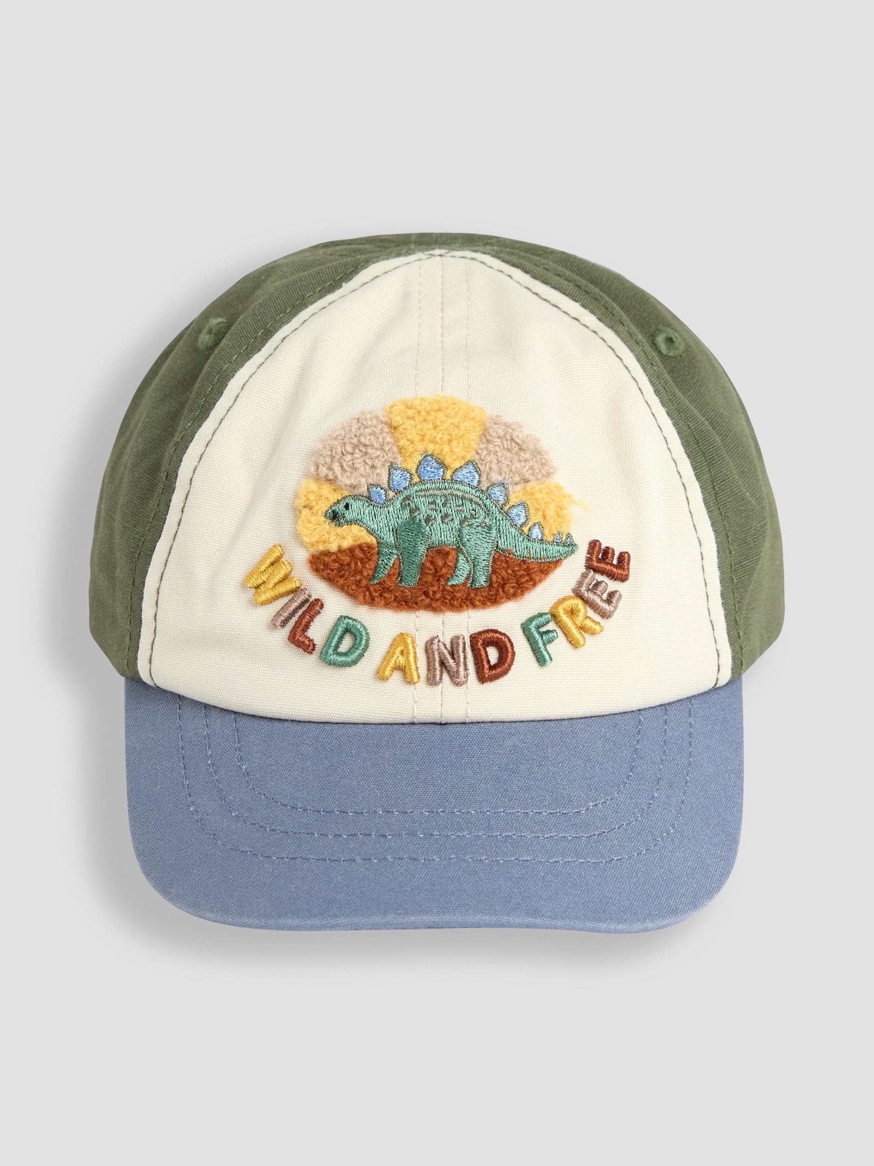 JoJo Maman Bébé Neutral Dinosaur Appliqué Cap image 1