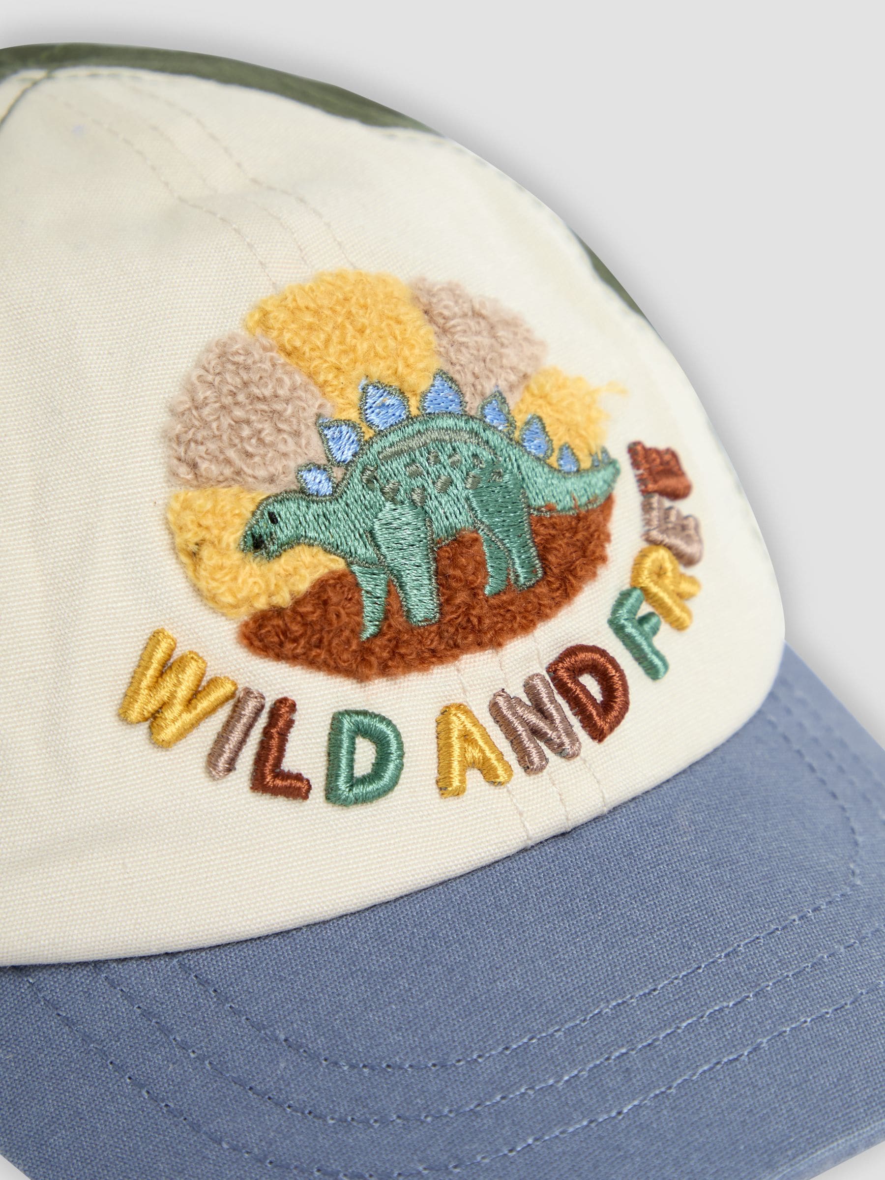 JoJo Maman Bébé Neutral Dinosaur Appliqué Cap image 4