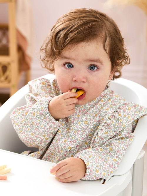 Dsiney Kidz - JoJo Maman Bébé Ditsy Floral Frill Sleeved Bib image 1