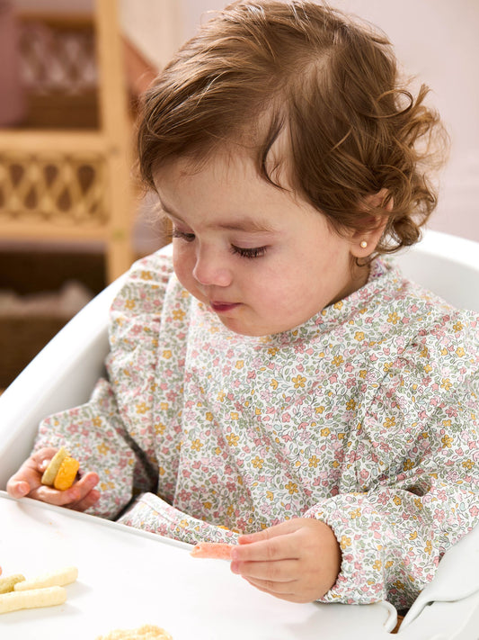 Dsiney Kidz - JoJo Maman Bébé Ditsy Floral Frill Sleeved Bib image 2