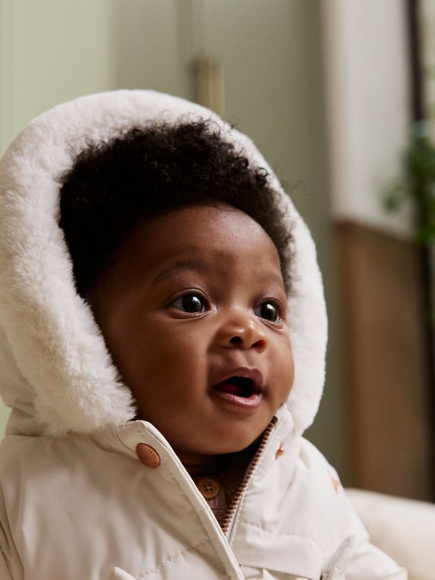White Bow Puffer Baby Jacket (0mths-2yrs)