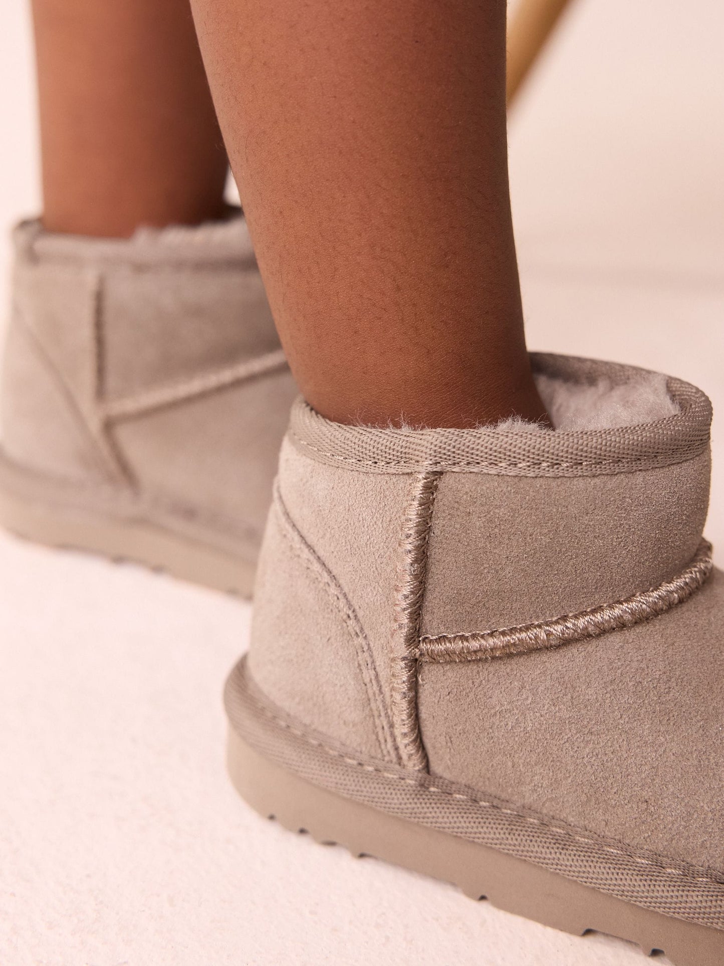 Mink Brown Water Repellent Standard Fit (F) Suede Pull On Boots image 3
