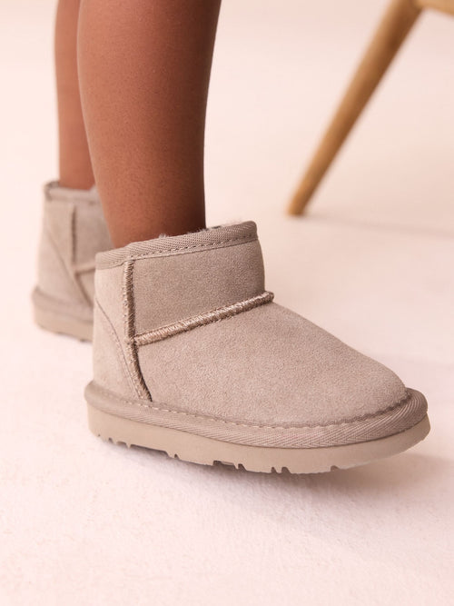 Mink Brown Water Repellent Standard Fit (F) Suede Pull On Boots image 1