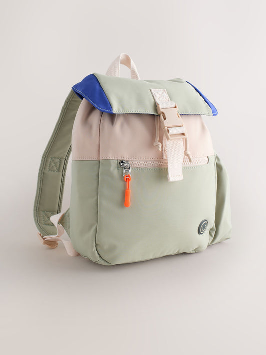 Sage Green Colourblock Small Backpack image 1