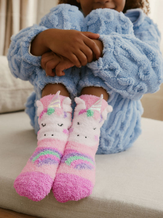 Pink Unicorn Christmas Cosy Ankle Socks image 1