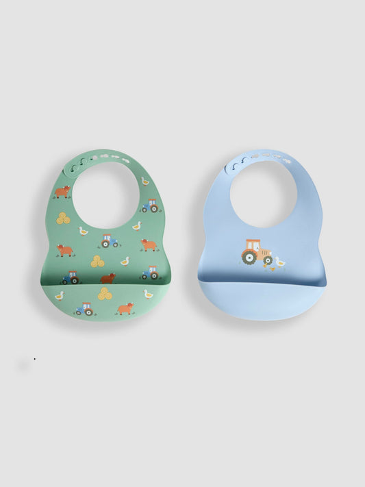 Dsiney Kidz - JoJo Maman Bébé 2-Pack Silicone Bibs Set image 1