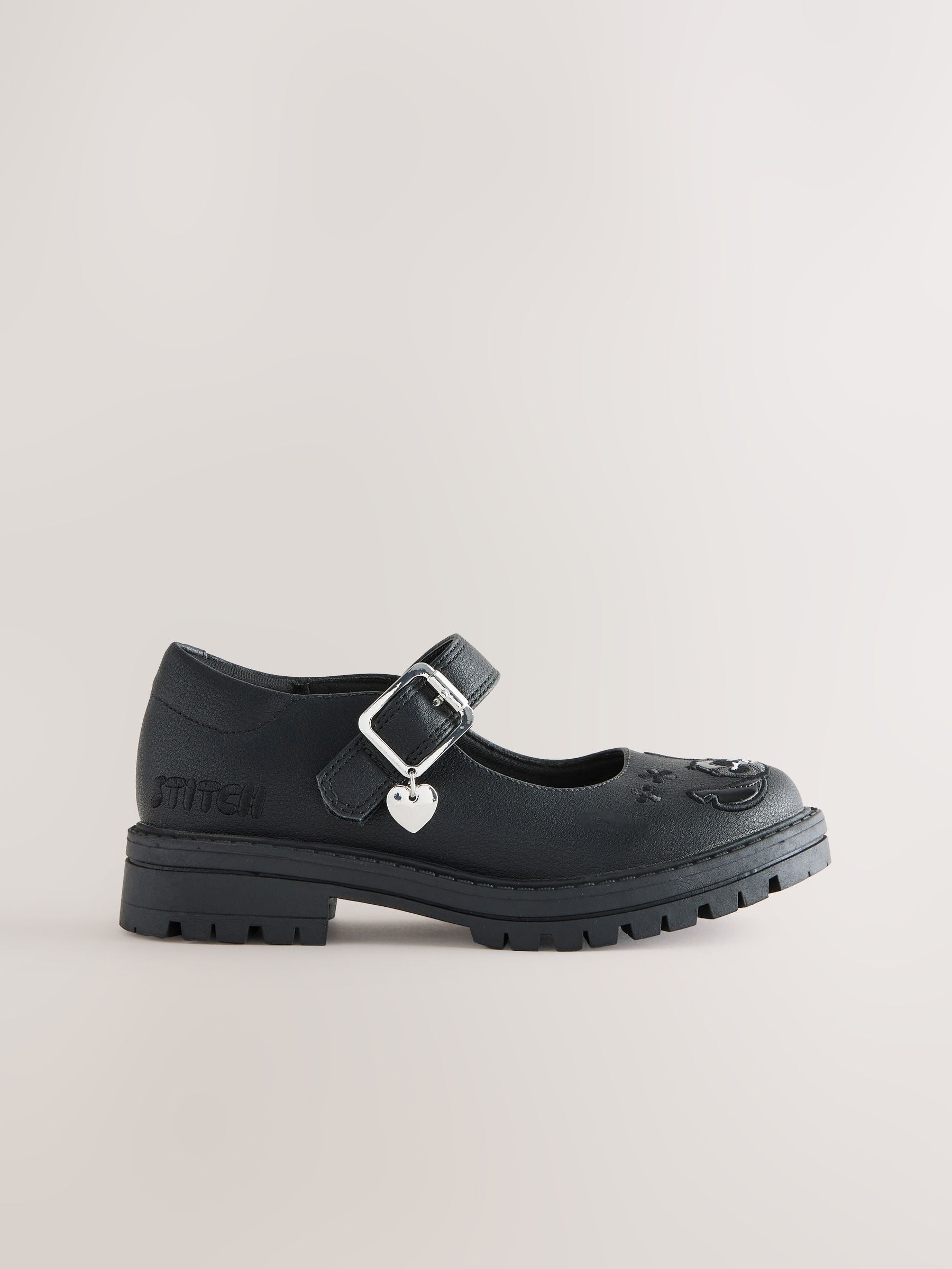 Black Lilo & Stitch Mary Jane School Shoes image 2