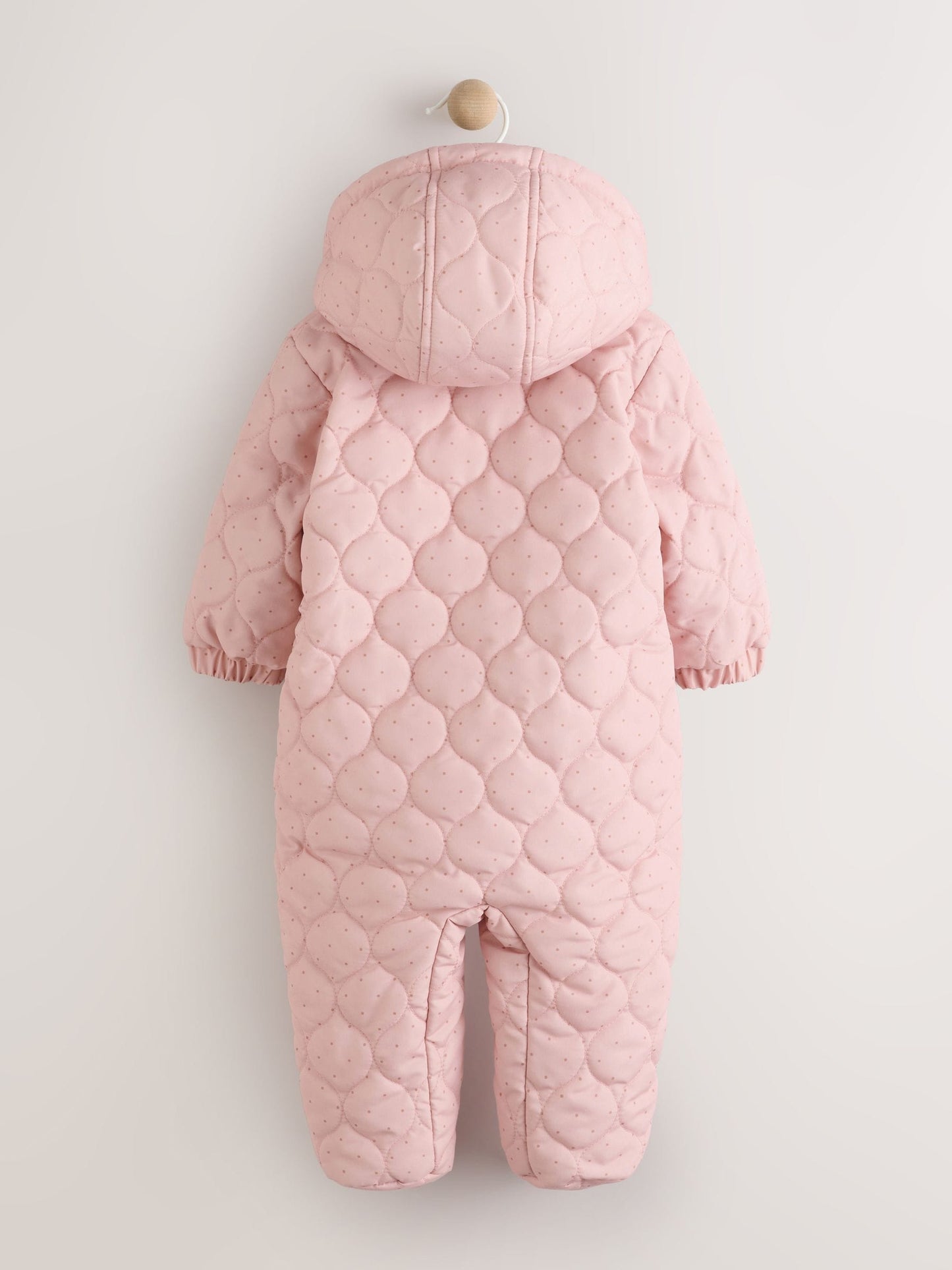 Pink Baby Quilted Nylon Pramsuit (0mths-2yrs)