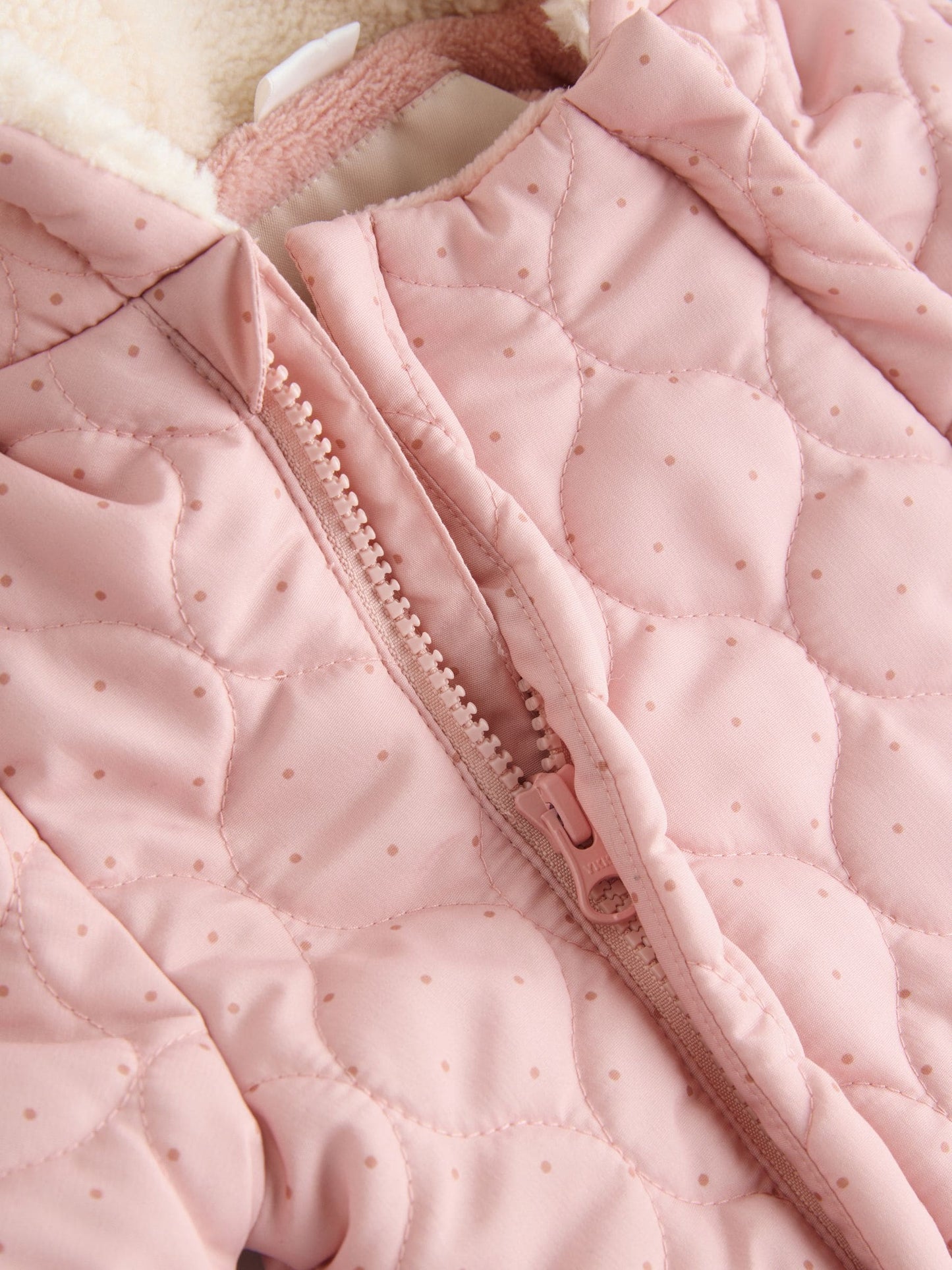 Pink Baby Quilted Nylon Pramsuit (0mths-2yrs)