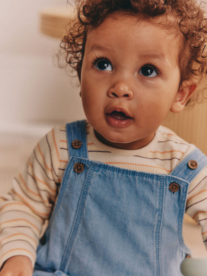 Blue Baby Denim Dungarees and Bodysuit Set (0mths-2yrs)