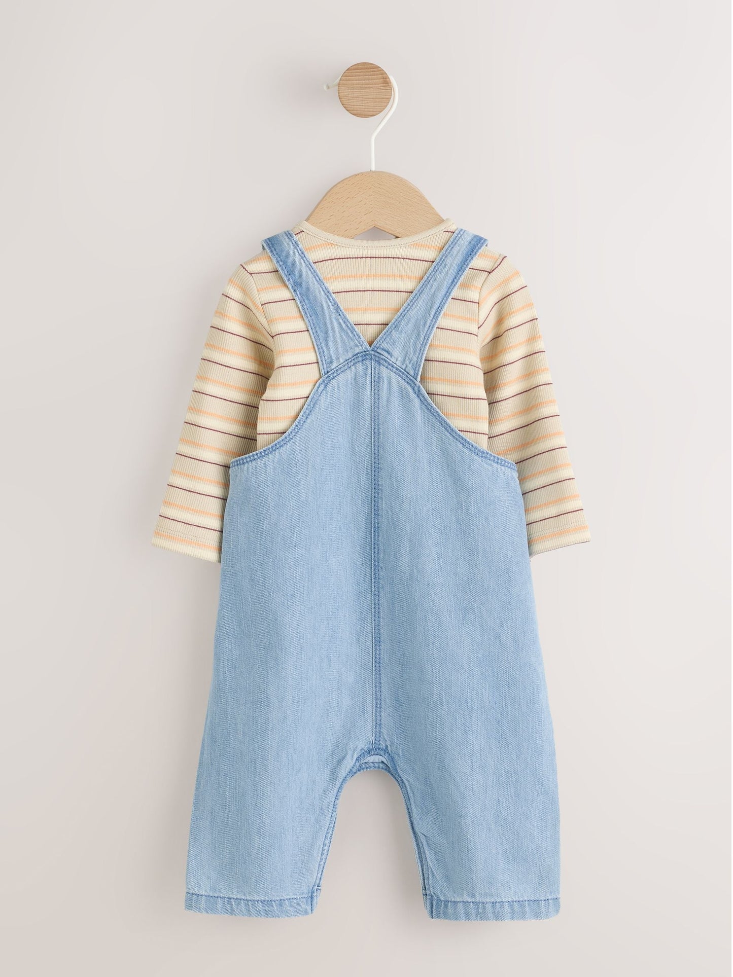 Blue Baby Denim Dungarees and Bodysuit Set (0mths-2yrs)
