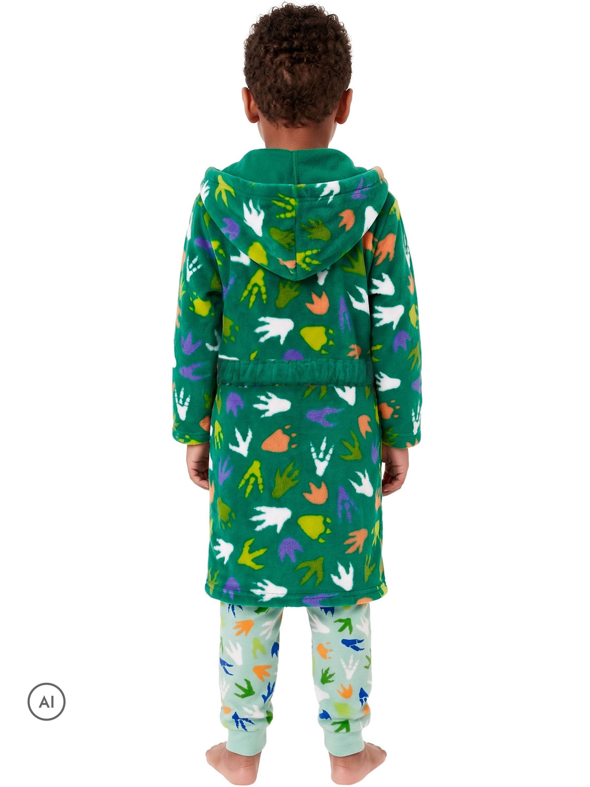 Harry Bear Green Dinosaur Pyjamas And Dressing Gown Set - image 4