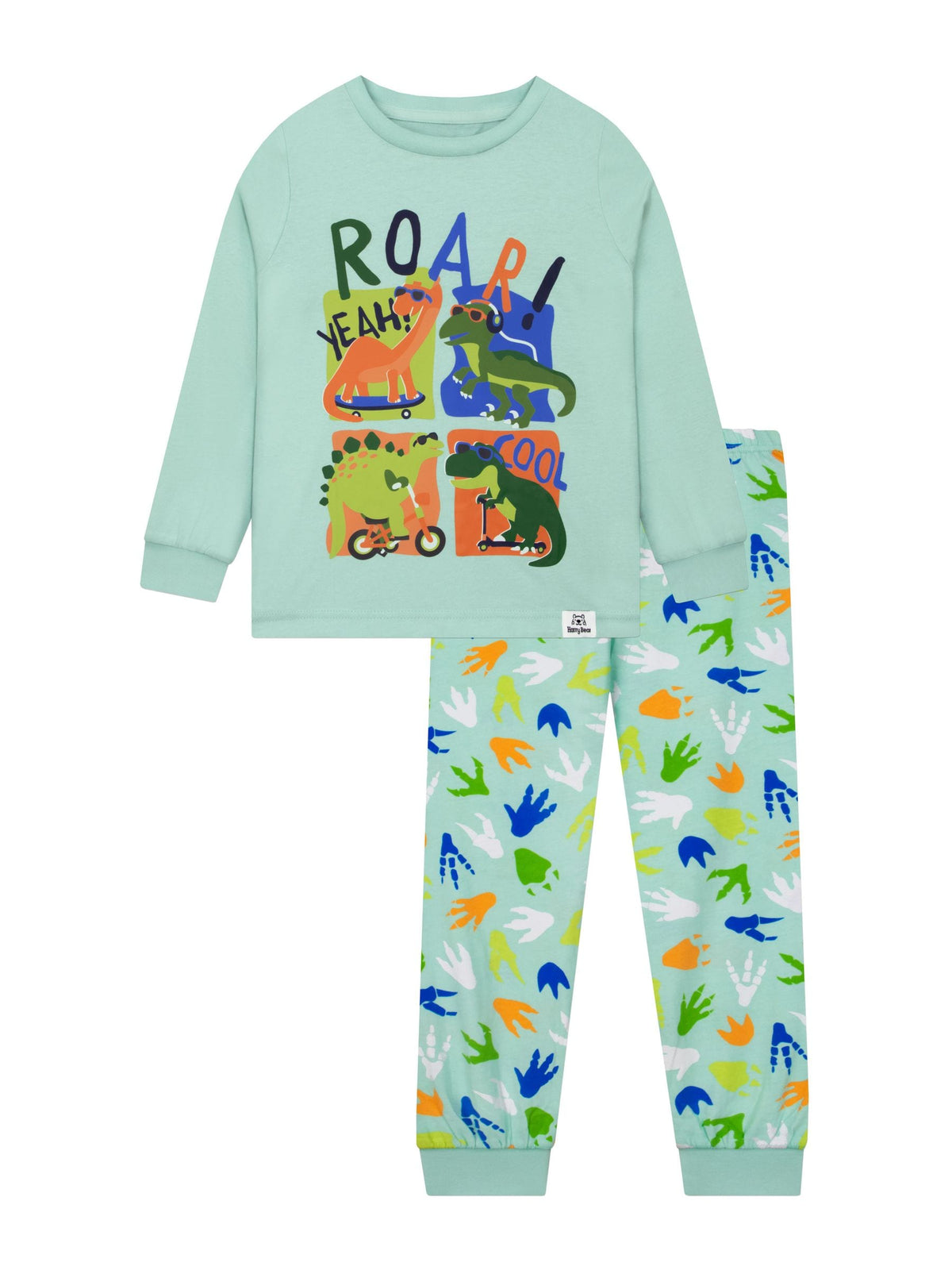 Harry Bear Green Dinosaur Pyjamas And Dressing Gown Set - image 8