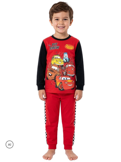 Character Red Disney Cars Pyjamas And Dressing Gown Set - image 4