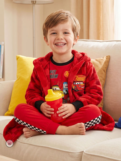 Character Red Disney Cars Pyjamas And Dressing Gown Set - image 6