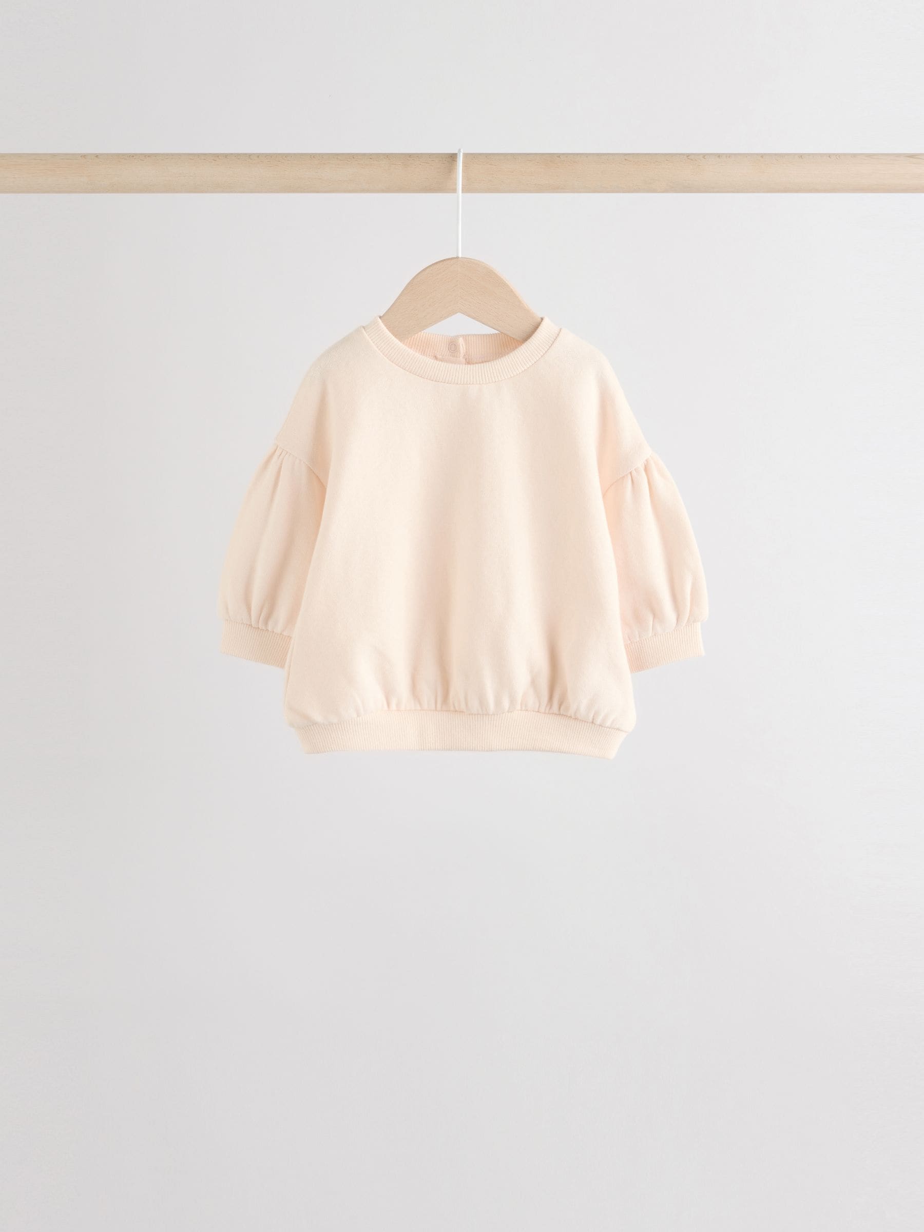 Cream/Pink Baby Sweatshirt & Joggers 6 Piece Set (0mths-2yrs) image 3