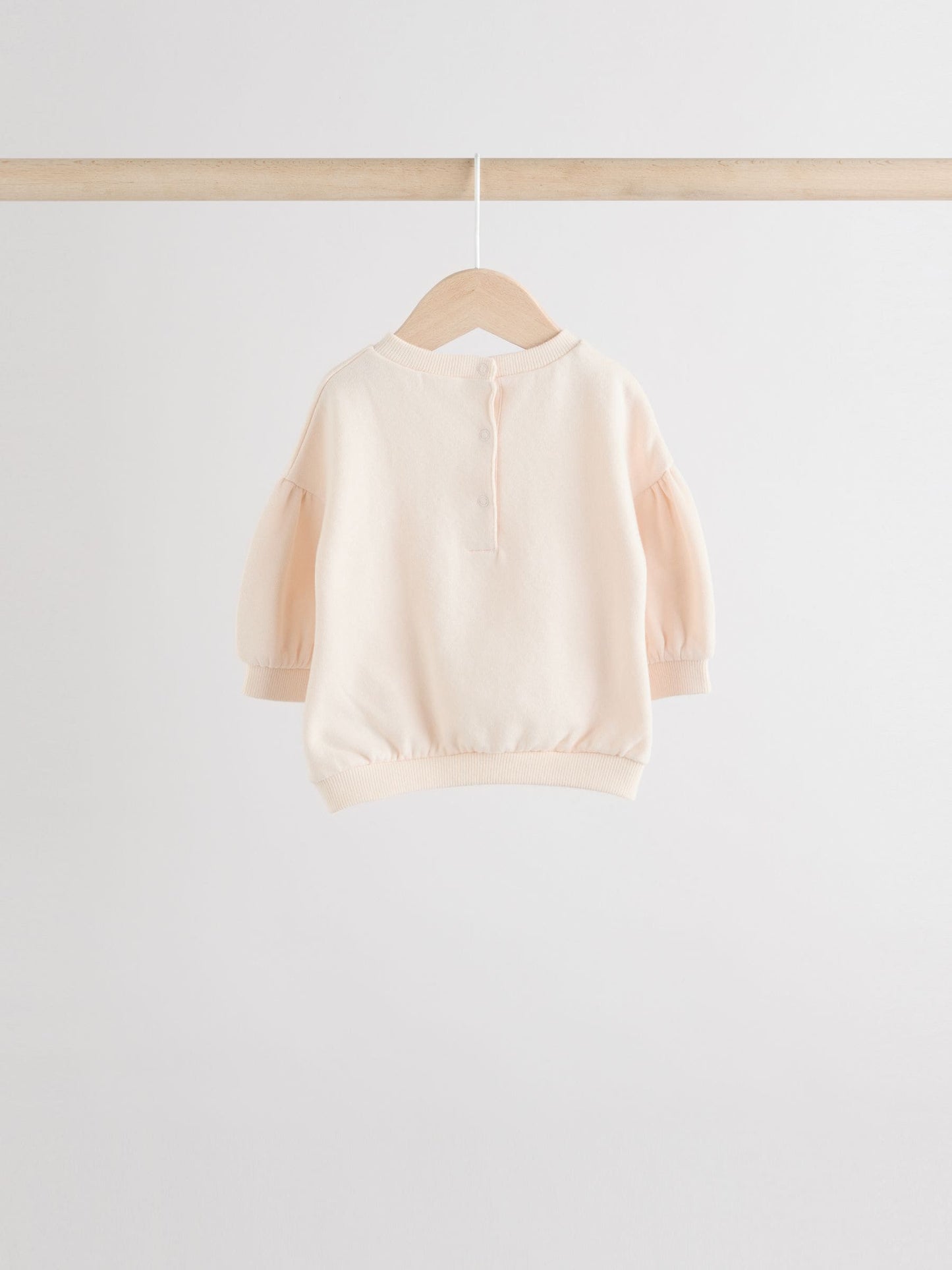 Cream/Pink Baby Sweatshirt & Joggers 6 Piece Set (0mths-2yrs) image 4