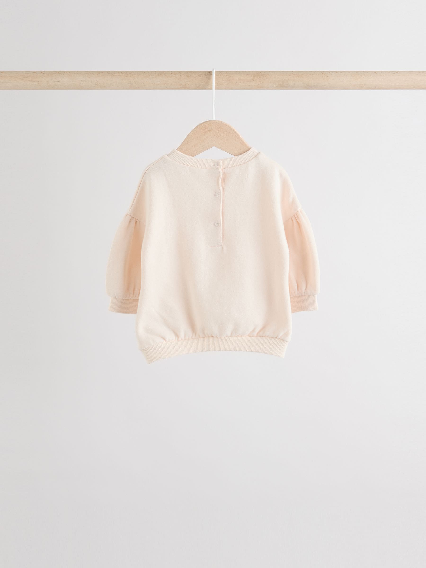 Cream/Pink Baby Sweatshirt & Joggers 6 Piece Set (0mths-2yrs) image 4