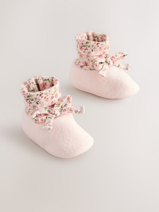 Pink Baby Sock Top Boots (0-18mths) image 1