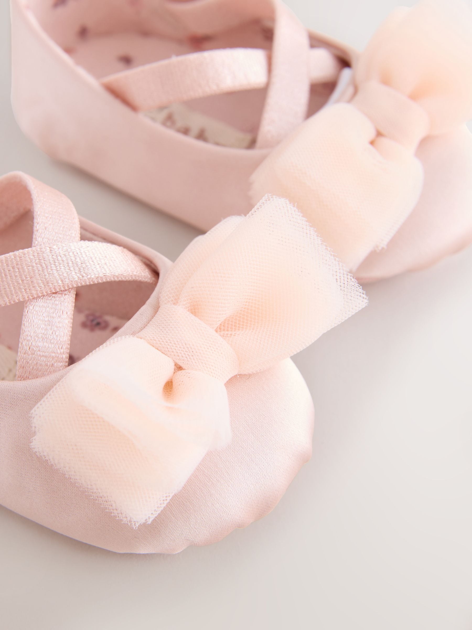 Pink Baby Bow Occassion Shoes (0-18mths) image 3