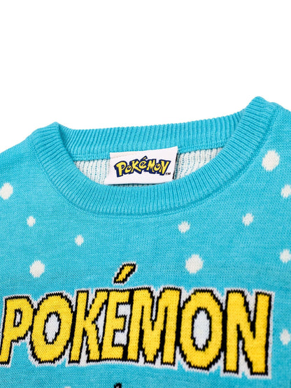 Dsiney Kidz - Vanilla Underground Blue Pokemon Character Christmas Jumpers image 3