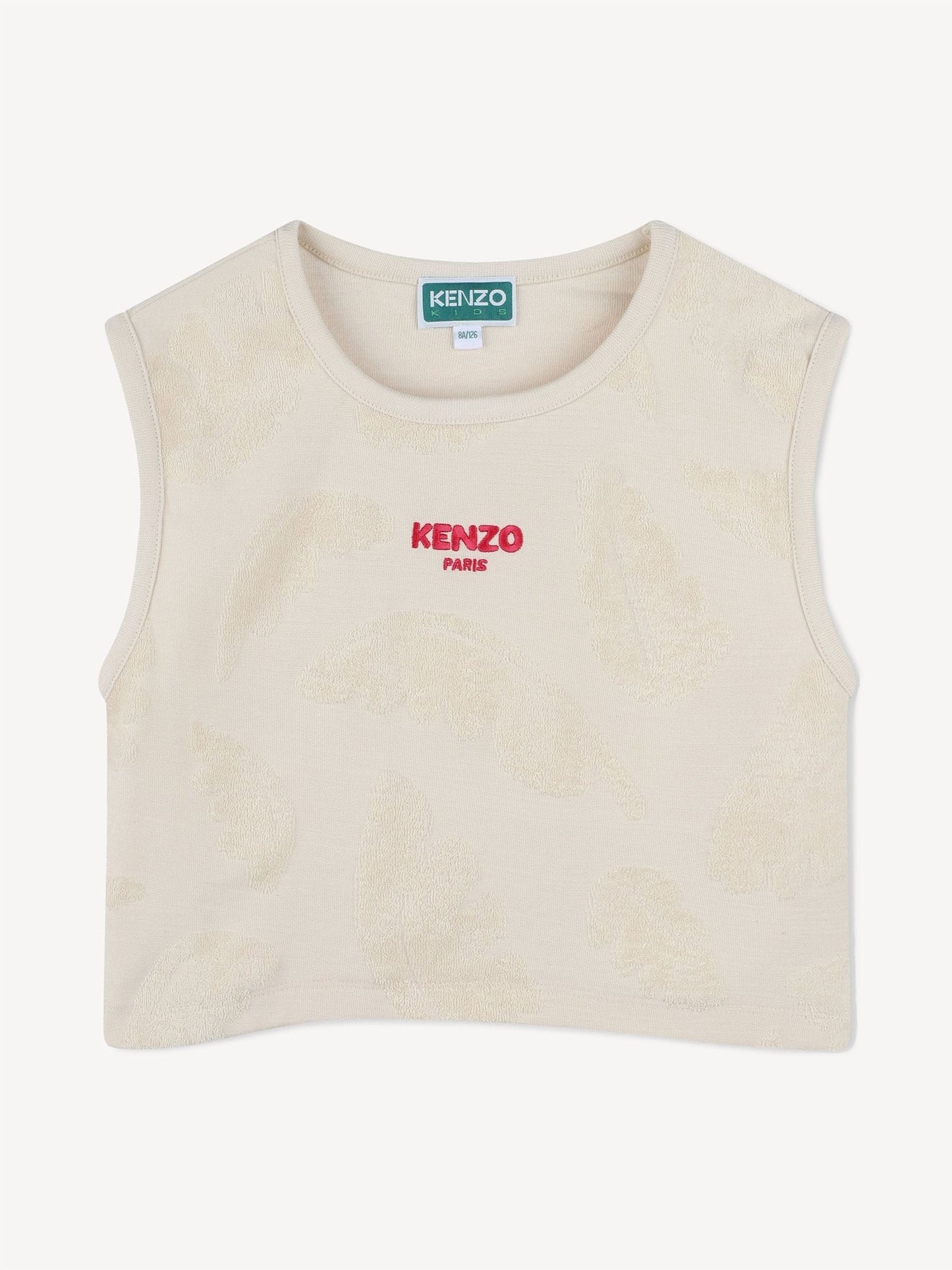 KENZO KIDS Natural Logo Palm Tree Tank Top And Shorts Set image 1
