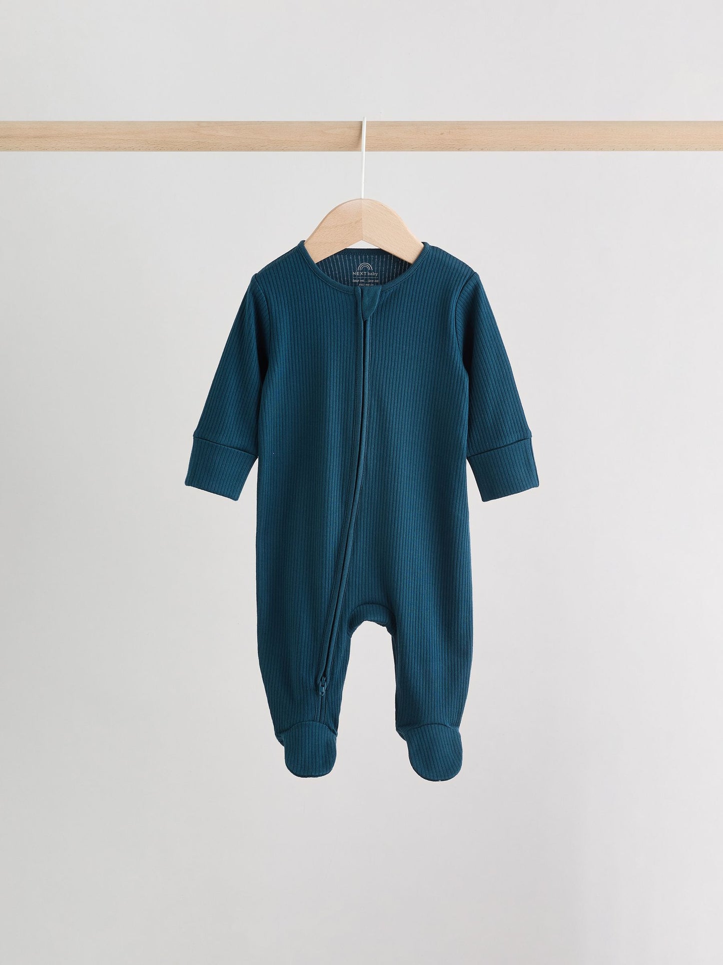 Blue 3 Pack Baby Two Way Zip Sleepsuits (0-2yrs) image 6