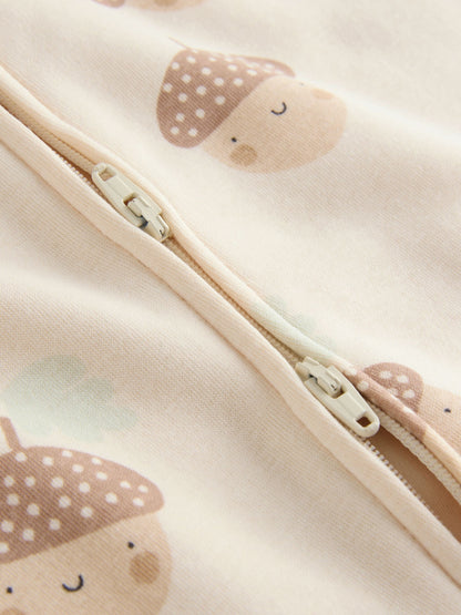 Neutral Baby Two Way Zip Fleece Lined Sleepsuit