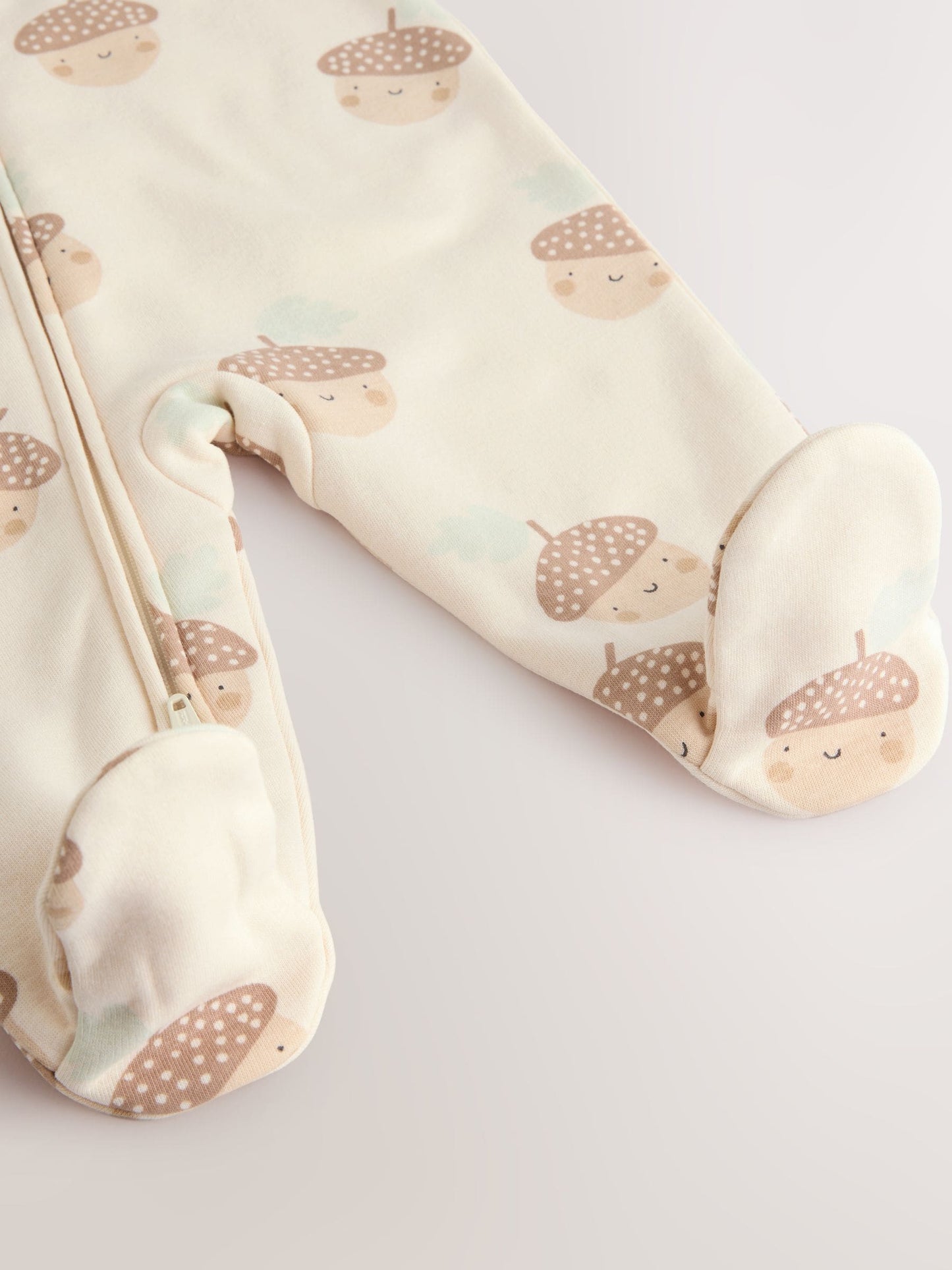 Neutral Baby Two Way Zip Fleece Lined Sleepsuit image 5