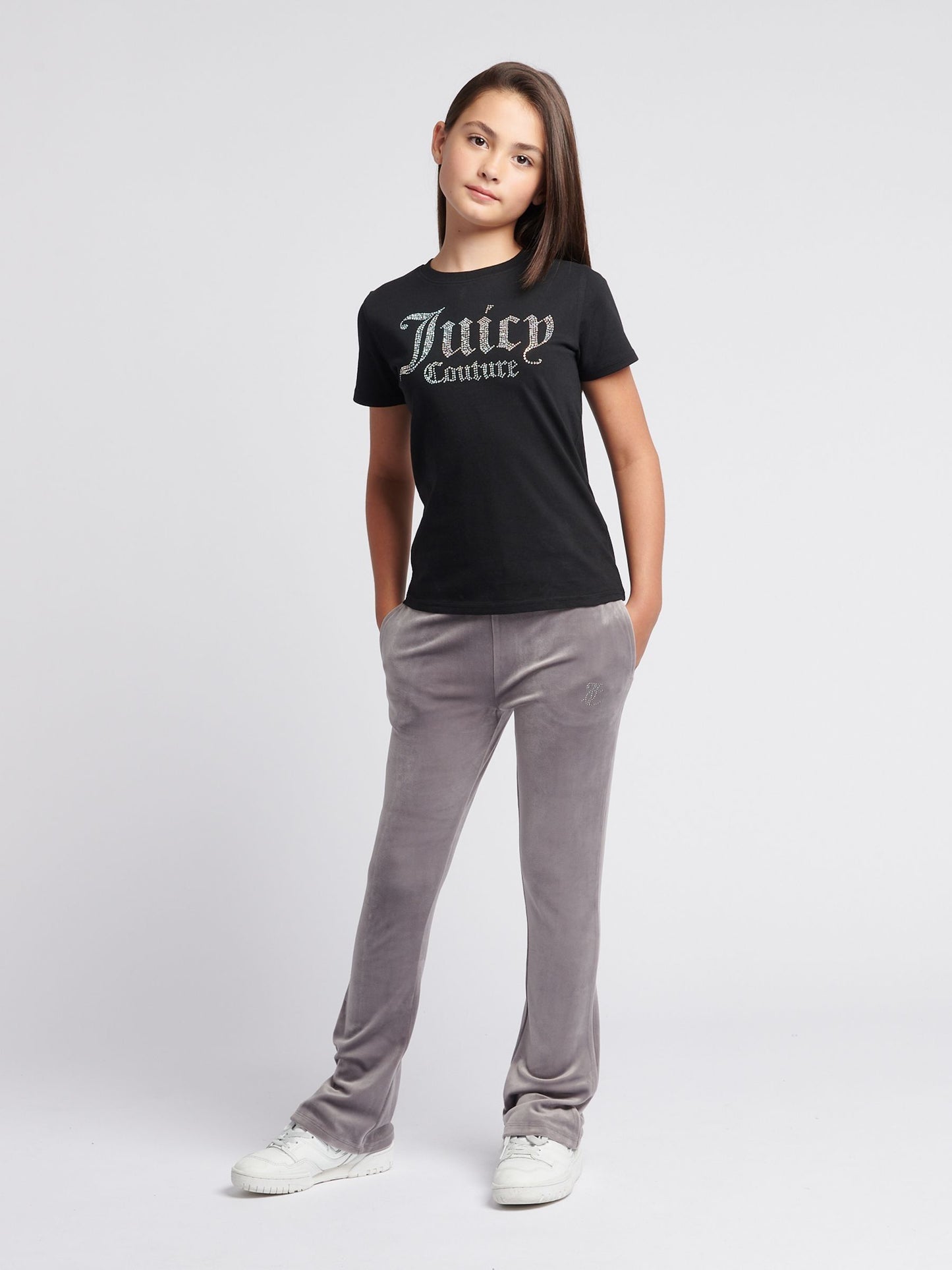 Dsiney Kidz - Juicy Couture Black Fitted Diamante T-Shirt image 4