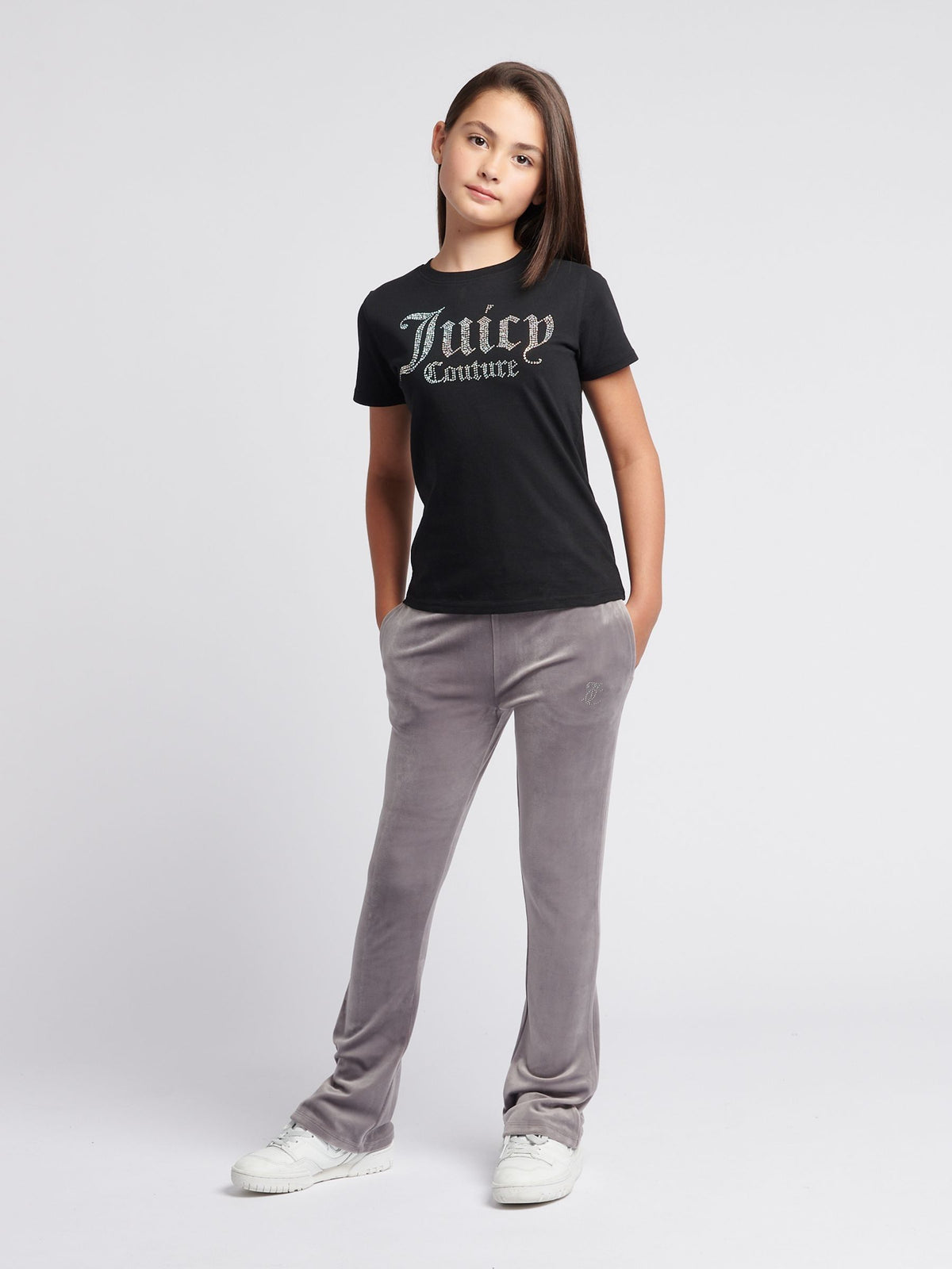 Dsiney Kidz - Juicy Couture Black Fitted Diamante T-Shirt image 4