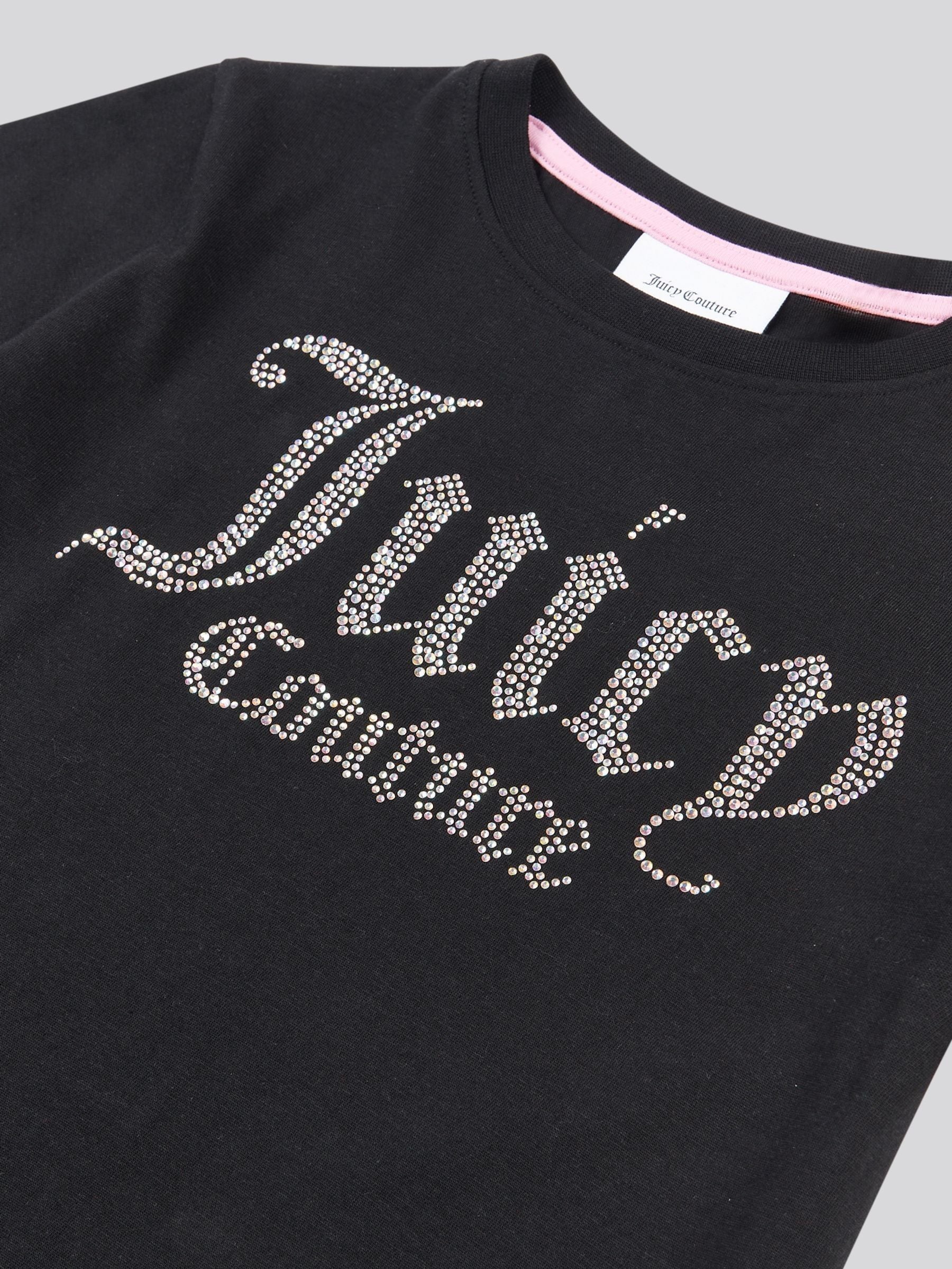 Dsiney Kidz - Juicy Couture Black Fitted Diamante T-Shirt image 7