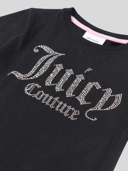Dsiney Kidz - Juicy Couture Black Fitted Diamante T-Shirt image 7