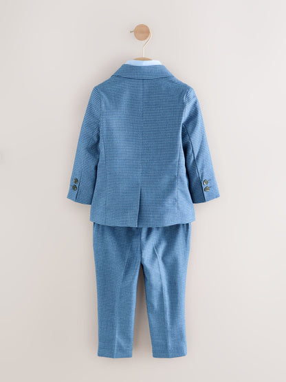 Blue Check Blazer, Shirt, Trousers & Bow Tie Set (3mths-9yrs) image 5