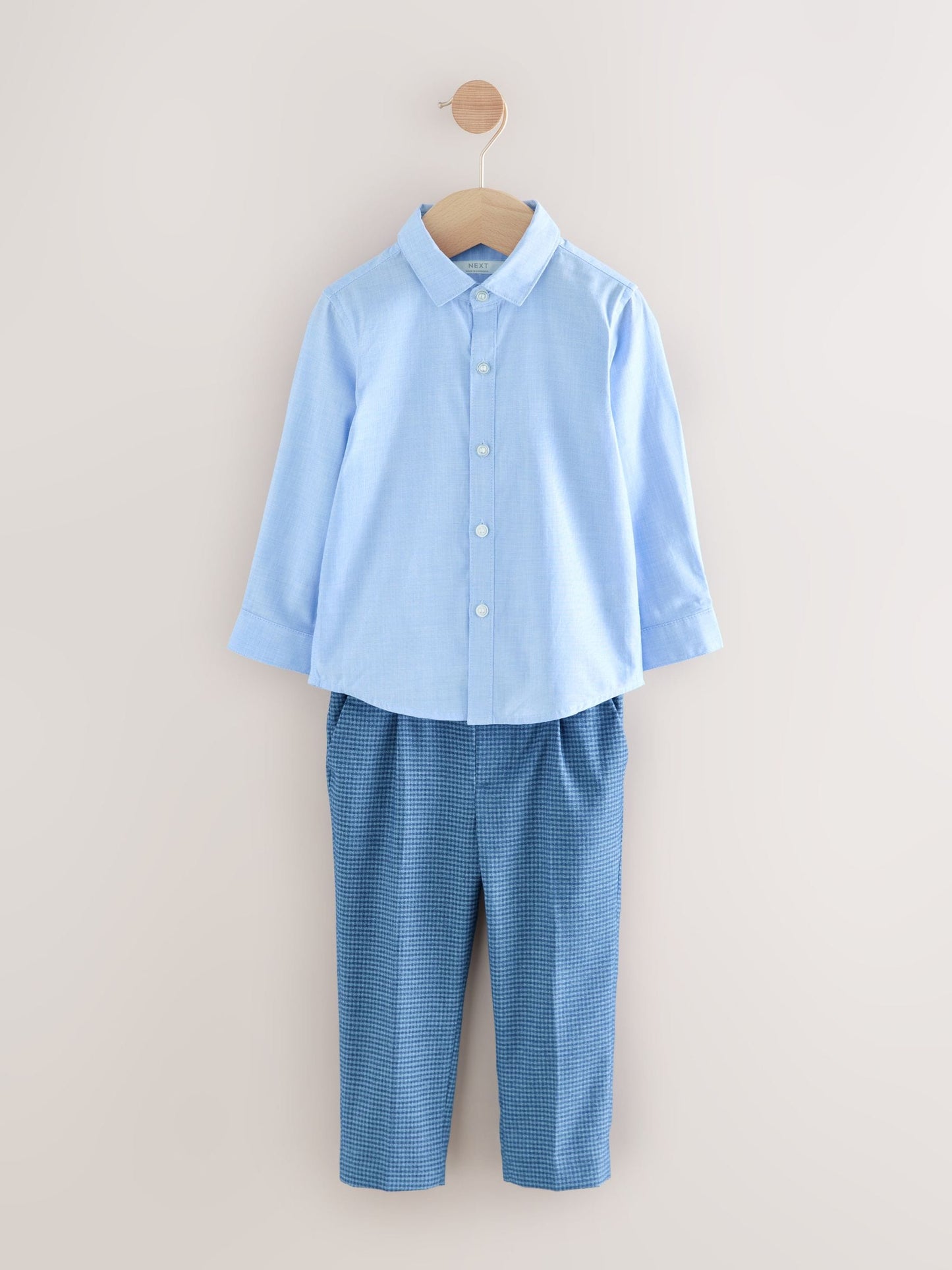 Blue Check Blazer, Shirt, Trousers & Bow Tie Set (3mths-9yrs) image 6