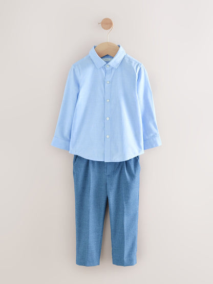 Blue Check Blazer, Shirt, Trousers & Bow Tie Set (3mths-9yrs) image 6