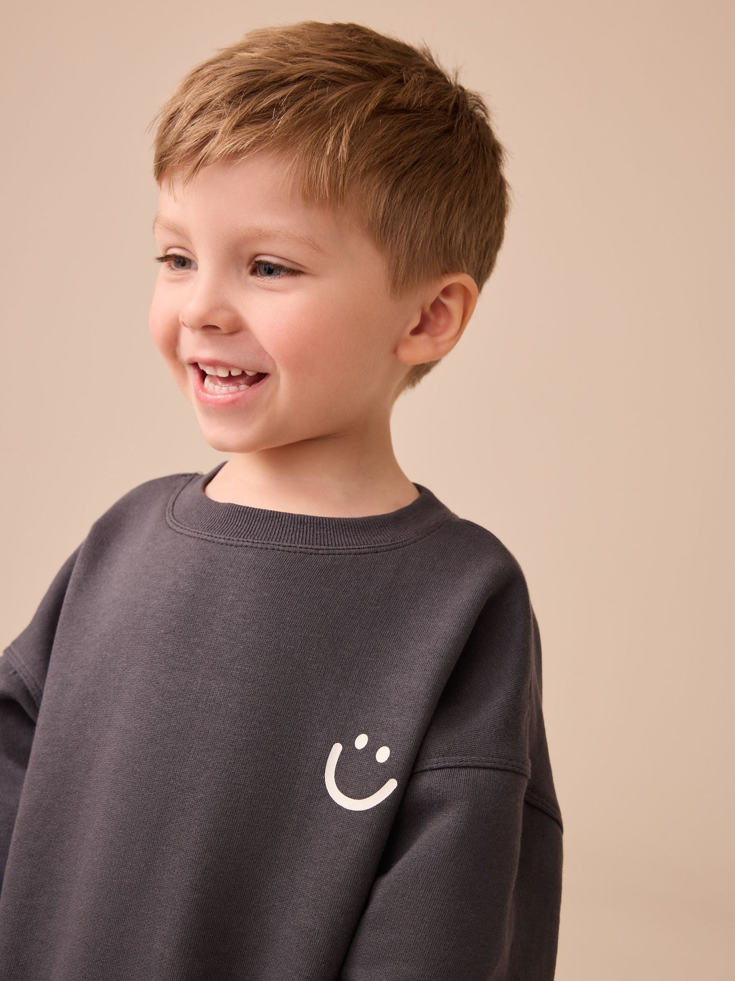 Charcoal Checkerboard Long Sleeve T-Shirt & Trousers Set (3mths-7yrs) image 4