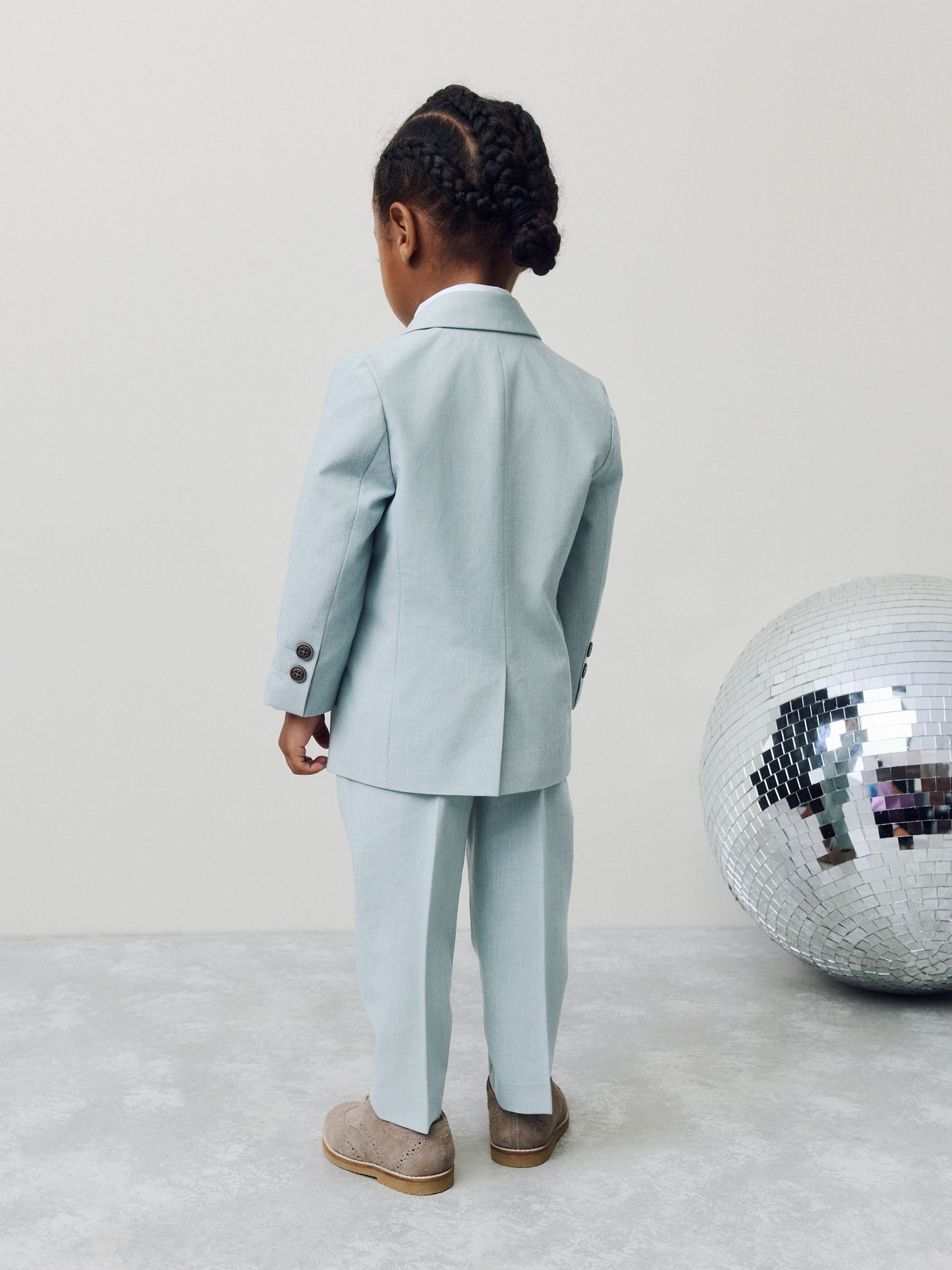 Dsiney Kidz - Blue Blazer, Shirt & Trouser Set Blazer Shirt Trousers and Bow Tie Set (3mths-12yrs) image 3