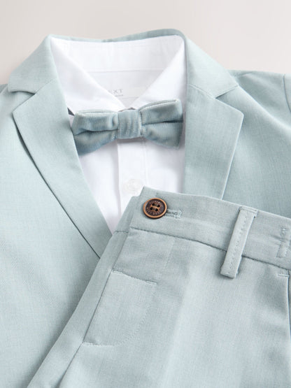 Dsiney Kidz - Blue Blazer, Shirt & Trouser Set Blazer Shirt Trousers and Bow Tie Set (3mths-12yrs) image 8