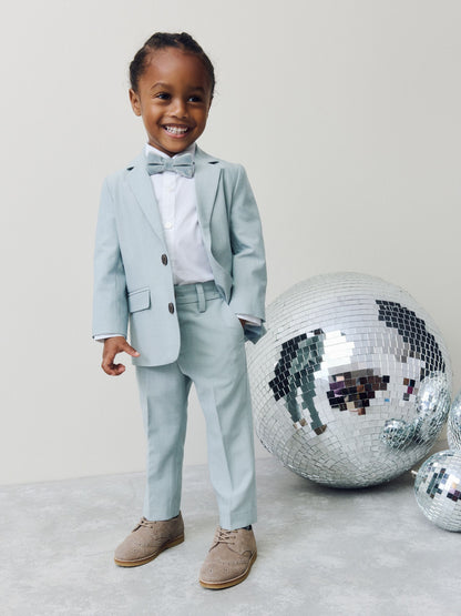 Dsiney Kidz - Blue Blazer, Shirt & Trouser Set Blazer Shirt Trousers and Bow Tie Set (3mths-12yrs) image 1