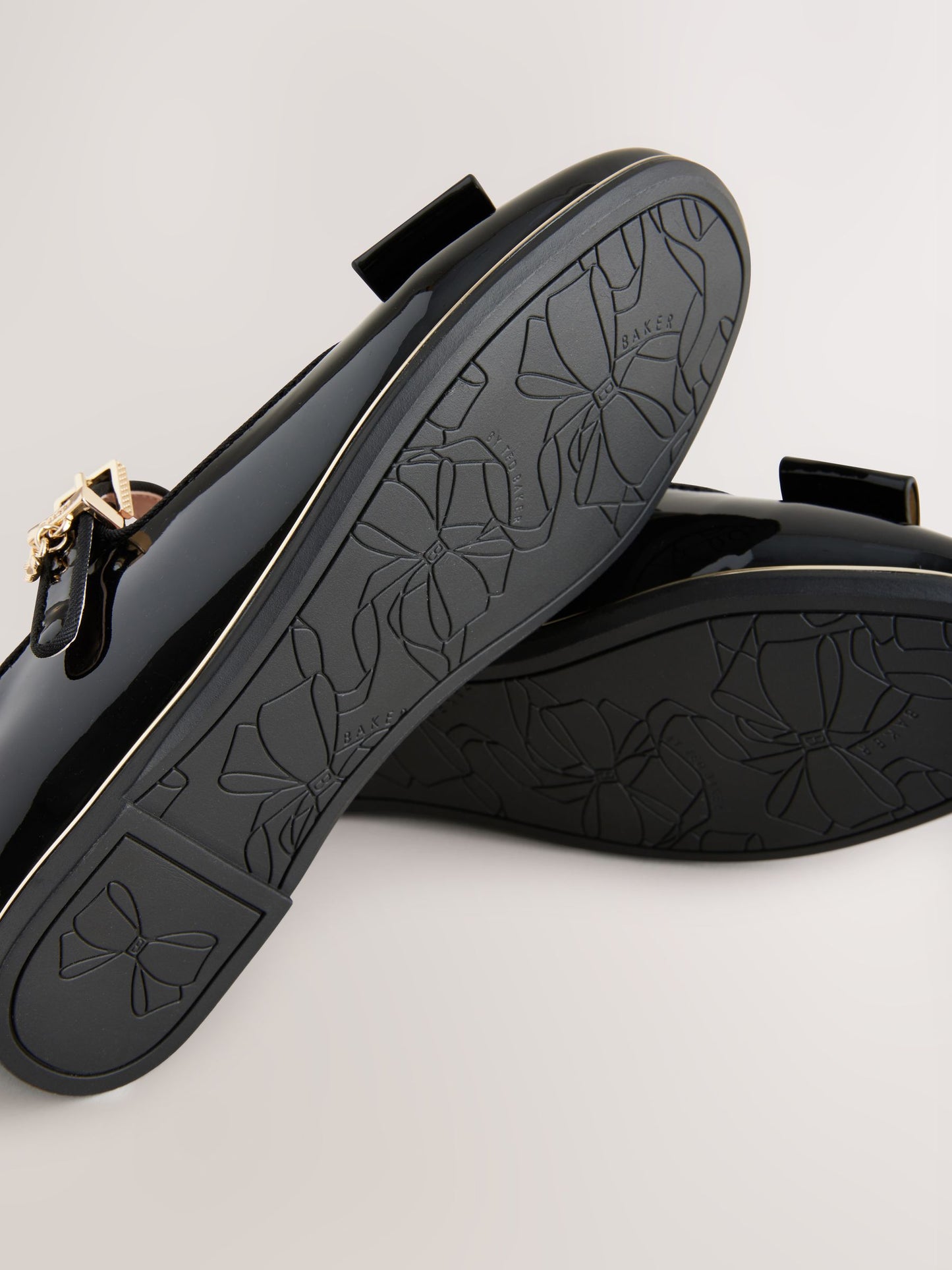 Baker by Ted Baker Girls Back to School Patent Mary Jane Black Shoes with Bow image 7