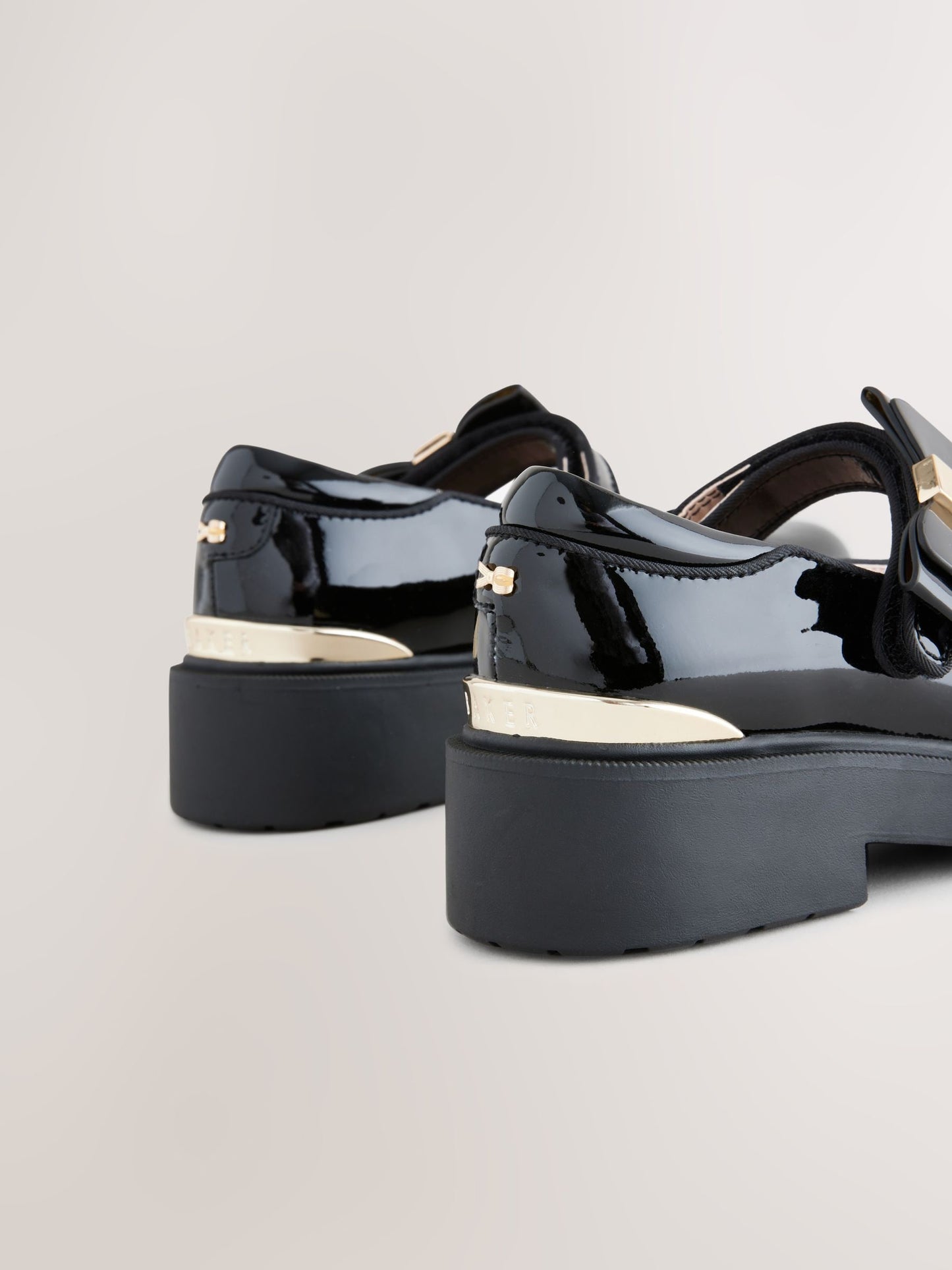 Baker by Ted Baker Girls Back to School Chunky Mary Jane Black Shoes with Bow image 5