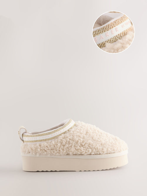 Baker by Ted Baker Cream Borg Cosy Borg Mule Slippers image 1