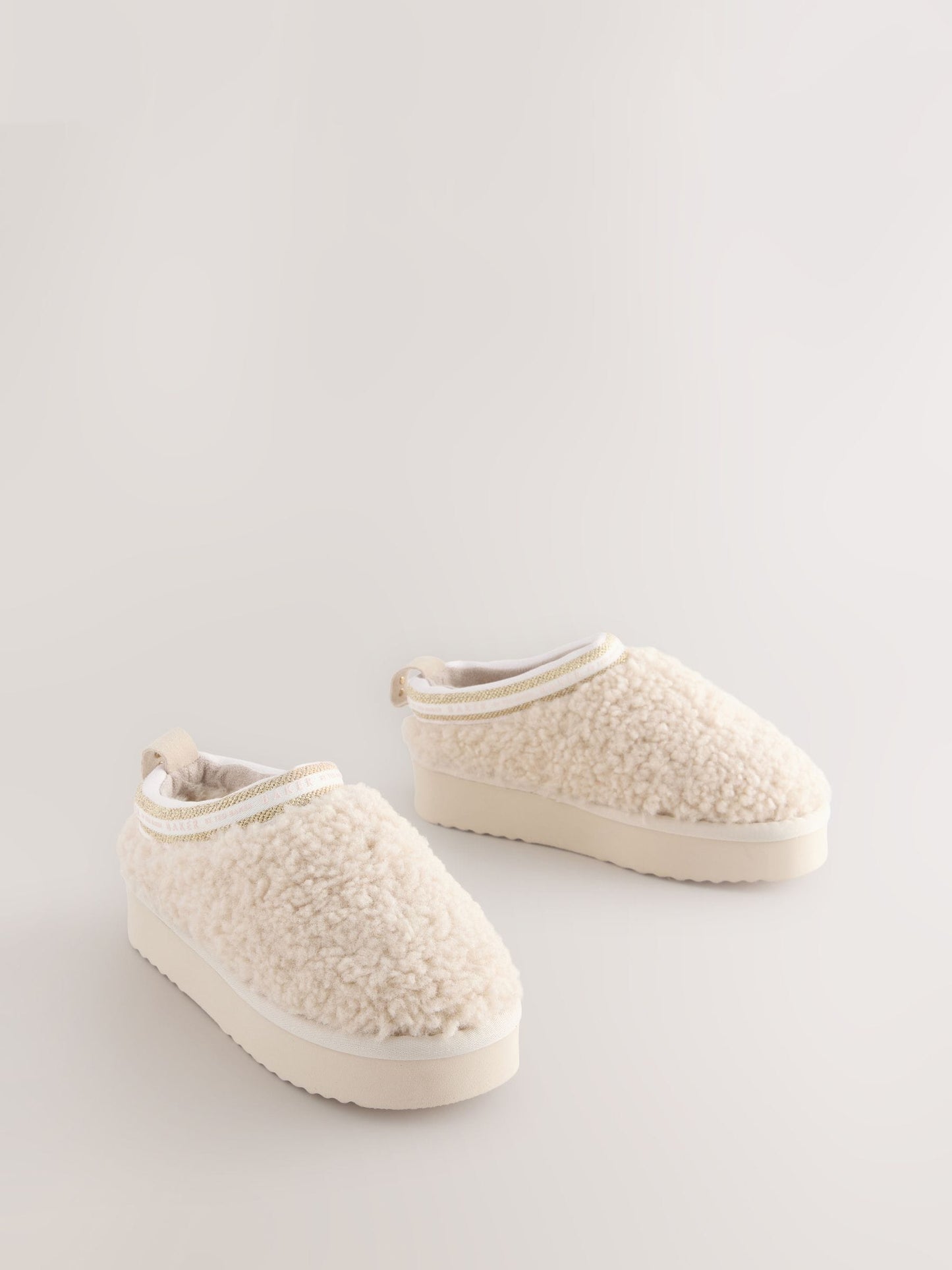 Baker by Ted Baker Cream Borg Cosy Borg Mule Slippers image 2