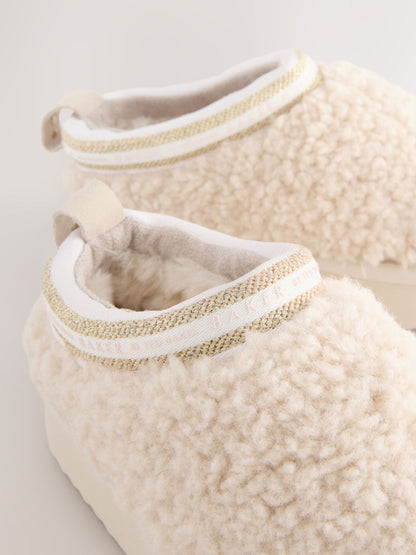 Baker by Ted Baker Cream Borg Cosy Borg Mule Slippers image 3
