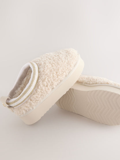 Baker by Ted Baker Cream Borg Cosy Borg Mule Slippers image 5